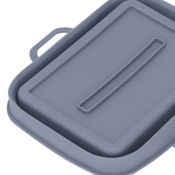 Silicone Air Cooker Pot Rectangular Fryer Liner Tray Replacement for Kitchen Cooking Accessories Grey
