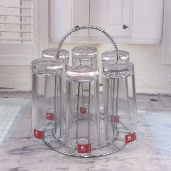Glass Water Cup Rack Bracket Stainless Steel Household Draining Cup Storage Rack Holder for Party