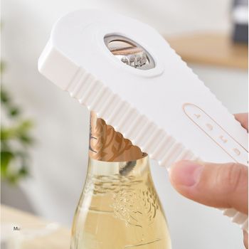 Multifunction Jar Opener Effortless Manual Can and Bottle Opener V Shaped Opening Jar Lid Opener for Home Kitchen White