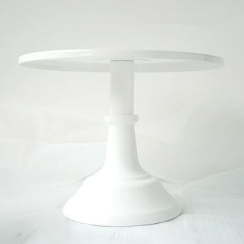 Metal Cake Stand European Style Anti Slip Round Cake Stand for Weddings Parties Anniversaries Large White