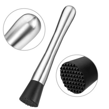 Cocktail Mixing Spoon Muddler and 15ml 30ml Jigger Stainless Steel Bar Tool Set for Home