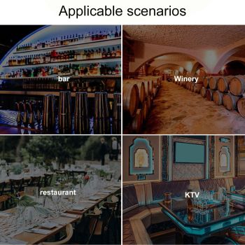 LED Wine Bottle Lamp Innovative Cordless Table Light with USB Cable for Hotel Restaurant Bar Decoration Black