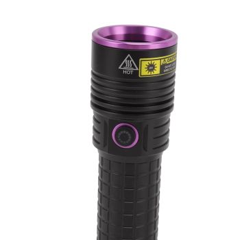 Y48 365nm Ultraviolet Flashlight Rechargeable Black Light Flashlight for Resin Curing Currency Verification Scorpion Pet Urine Search