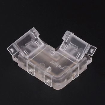 8pcs COB Connector Professional 2Pin 8mm Transparent L Shaped LED Strip Light Connectors for COB LED Strip Light