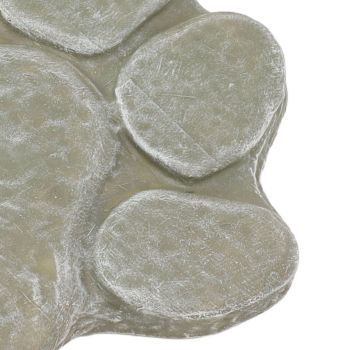 Dog Pawprint Memorial Stone DIY Lettering Dog Grave Marker Pet Monument for Outdoor Lawn Patio Mossy Green