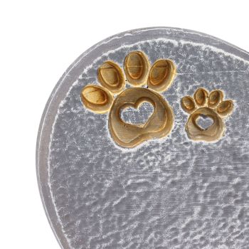 Heart Shaped Animal Tombstone DIY Resin Dog Pet Memorial Stone Outdoor Courtyard Decoration Ornaments Standing Rock Grey