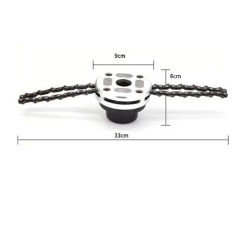 Chain Trimmer Head Grass Cutter Head Replacement Manganese Steel Lawn Mower Head 1in Hole
