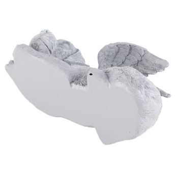 Pet Memorial Statue Resin Sleeping Pet Angel Garden Sculpture for Pet Memorial Gravestone Ornament Angel Dog