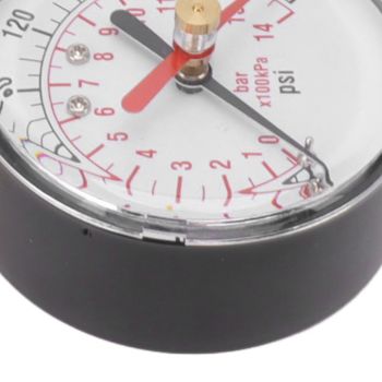 Water Pressure Gauge Aluminum Alloy Iron 0 to 200Psi Universal Water Pressure Test Gauge with 3/4 Female Hose Thread for Replacement