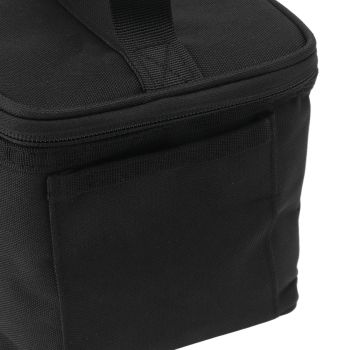 Spice Bottle Carry Bag Removable Inner Divider Oxford Cloth Portable Seasoning Jar Bag for BBQ Picnic Camping Black