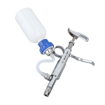 Adjustable Continuous Injection Syringe Stainless Steel Plastic Animal Syringe 5ml Detachable Animal Syringe for Home Farm