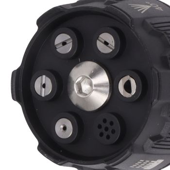 Pressure Washer Spray Nozzle 6 in 1 Multifunctional Adjustable Nozzle 1/4 Plug Interface Connect Tip Black