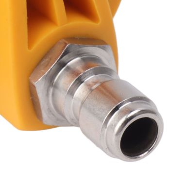 Pressure Washer Spray Nozzle 6 in 1 Multifunctional Adjustable Nozzle 1/4 Plug Interface Connect Tip Yellow