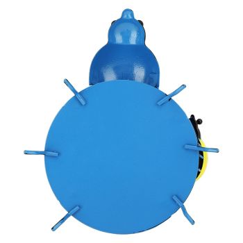 5.4cm Diameter Flower Pot Decor Ladybug Shaped Smoothing Surfaces Iron Planter Pot for Garden Blue
