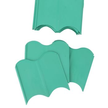 20PCS Interlocking Landscaping Edging Kit Weatherproof Garden Landscape Edging Border Hammer in Lawn Edge Green