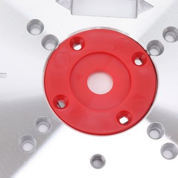 Router Table Insert Plate Woodworking Aluminum Router Plate with 4 Insert Rings for Wood Trimming Milling Slotting