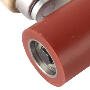 Silicone Seam Tester Bearing Design Ergonomic Detachable Smoothing Seam Roller Tool for PVC Roofing Tape Red Width 40mm/ 1.6in
