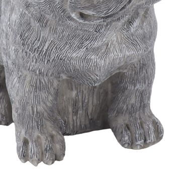 Dog Garden Statues DIY Lifelike Prevent Cracking Resin Dog Statues Home Decor for Courtyard Lawn Sitting Dog