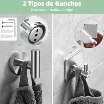 Bathroom Hardware Accessories Kit 7 Piece Towel Rack Tissue Holder Coat Hook Razor Hook Soap Tray Multifunction Hook Set