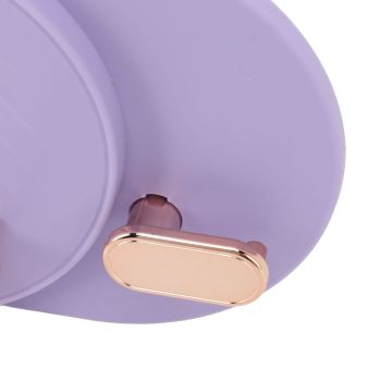 Hair Dryer Shelf Wall Mounted Space Saving Punching Free Cable Storage Blow Dryer Holder for Bathroom Purple
