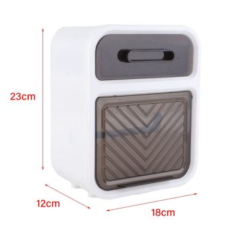 Wall Mounted Tissue Box Large Capacity Waterproof Stylish Decorative Practical Toilet Paper Storage Box for Home Bathroom Fresh White