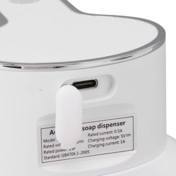 Automatic Soap Dispenser Touchless Rechargeable IPX5 Waterproof Wall Mounted Induction Soap Dispenser 400ml White Foam