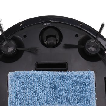 3 In 1 Robot Vacuum Cleaner USB Charging 1800Pa Suction Timing Function Smart Automatic Mop Sweeper with 400ML Dust Box Black