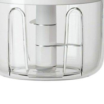 Electric Garlic Chopper USB Charging Cordless 3 Blades Garlic Masher Machine for Seasonings Meat Food Supplement White
