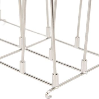 Skewer Stand Fryer Grill Rack Set Stainless Steel Vertical BBQ Grill Rack Round Rotating Fryer Stand for Ninja DZ201 Foodi 8 Quart