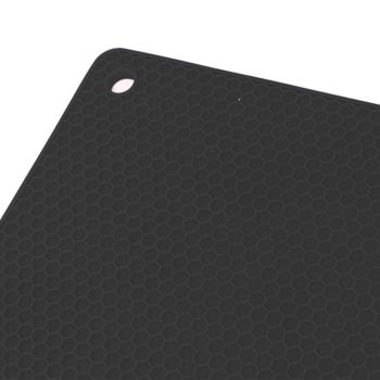 5pcs Silicone Pot Holders Mat Heat Resistant Anti Slip Square Honeycomb Trivet Mat Hot Pads for Kitchen Counter Black