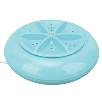 Portable Mini Washing Machine Ultrasonic USB Desktop Washer for Underwear Socks Baby Clothes Travel 3.8L 5V Blue