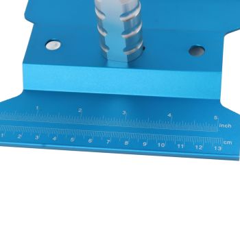 RC Car Work Stand Aluminum Repair Workstation Model Repair Table With Accurate Scale 360 Degree Rotation Blue