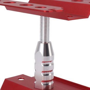 RC Car Work Stand Aluminum Repair Workstation Model Repair Table With Accurate Scale 360 Degree Rotation Red