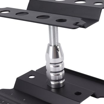 RC Car Work Stand Aluminum Repair Workstation Model Repair Table With Accurate Scale 360 Degree Rotation Black
