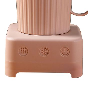 Fast Cooler Cup Beverage Beer Quick Cooling Mug Dormitory Heat Preservation Desktop Refrigerator CN Plug Cherry Pink