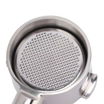 51mm Coffee Bottomless Portafilter 2 Ears Detachable Coffee Portafilter with Coffee Powder Picker for 51mm Coffee Machines Silver