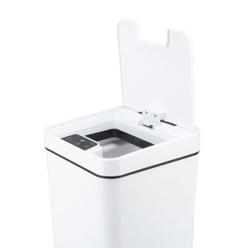Smart Trash Can 18L PP Plastic Motion Sensor Battery Type Automatic Touchless Garbage Bin for Bathroom Hotel Office