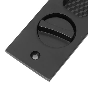 Sliding Door Mortise Lock with 2 Keys Zinc Alloy Invisible Recessed Handle Latch Pocket for Wood Furniture Hardware Black