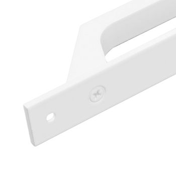 Sliding Door Handle Metal Electroplating Cabinet Barn Door Pull Handle with Mounting Screws White