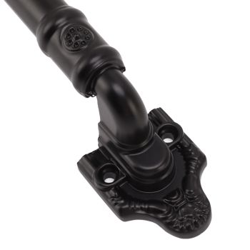 2PCS Door Handle Heavy Duty Smooth Surface Black Flexible Door Levers for Warehouse Door Sliding Door