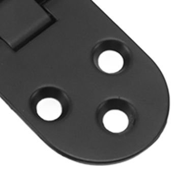 4 Set Round Edge Hinge 180 Degree Painted Black Zinc Alloy Cabinet Hardware for Door with Screw