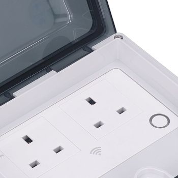 Wifi Smart Socket IP66 Waterproof Support Voice Control Timing 86 Type Outdoor Smart Outlet UK 110‑250V SNW 2S