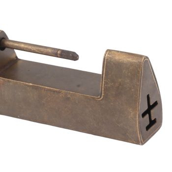 Spacing 4.4cm Decorative Vintage Lock Key Antique Brass Chinese Padlock for Small Wooden Box Furniture Cabinets Chest