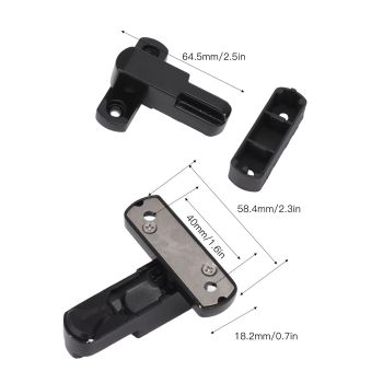 Window Sash Lock Aluminum Alloy T Type Sliding Window Latch Child Proof Safety Lock for Home Security Black