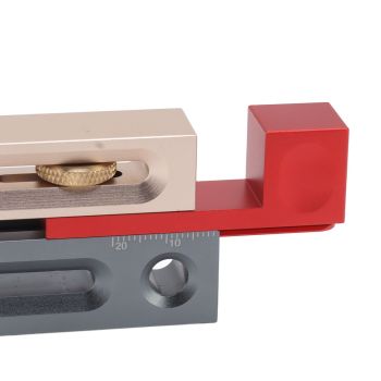 JF06 Table Saw Slot Adjuster Mortise and Tenon Tool Woodworking Movable Measuring Block
