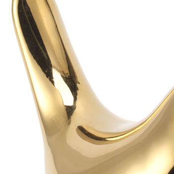 2Pcs Electroplated Ceramic Bird Decoration Nordic Style Modern Abstract Bird Figurine Home Desktop Decoration Gifts Gold Plated Large