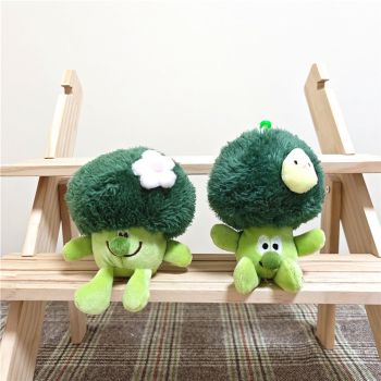 Plush Pendant Cute Broccoli Shape Stuffed Toy PP Cotton Vegetable Pendant for Keychain Keyring Bag Large