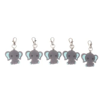 Baby Shower Return Favor Silicone Decoration Cute Animal Shape Thank You Tag Shower Return Favor for Theme Party Type D