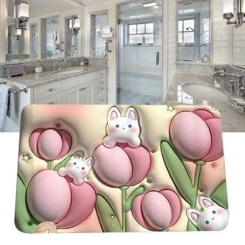 Diatomaceous Earth Floor Mat 3D Visual Water Absorbent Fast Drying Floor Mat for Bathroom H22