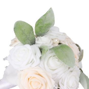 Wedding Bouquet Vivid Color Holding Flowers Romantic Handmade Elegant Holding Flowers For Parties Offices Shops Gardens Bridal Style 26x20cm/10.23x7.87in Type A